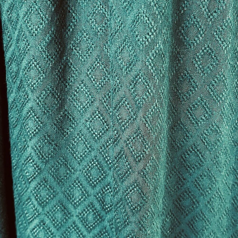 Anthropologie Maeve Faux Wrap Midi Dress Womens 6 Green Short Sleeve Modest Boho - Picture 6 of 16